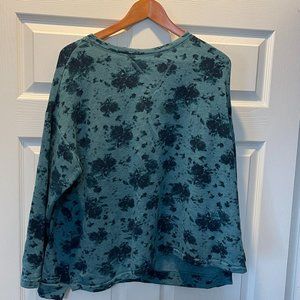 J Jill Teal and Navy Sweatshirt